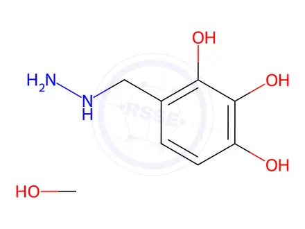 Chemical structure of 2,3,4-Trihydroxybenzylhydrazine Oxalic Acid Salt
