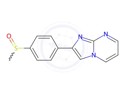Chemical structure of 2-[4-(Methylsulfinyl)phenyl]imidazo[1,2-a]pyrimidine