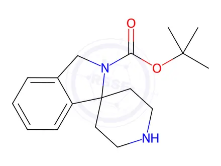 Chemical structure of Spiro[1H-isoindole-1,4'-piperidine]-2(3H)-carboxylic acid, 1,1-dimethylethyl ester