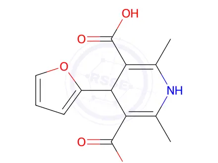 Chemical structure of 2,6-dimethyl-4-furyl-1,4-dihydropyridine-5-dicarboxylate