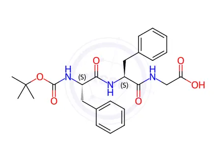 Chemical structure of Boc-Phe-Phe-Gly-OH