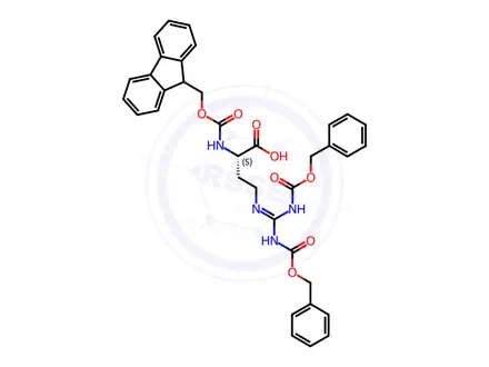 Chemical structure of Fmoc-norArg(Z)2-OH