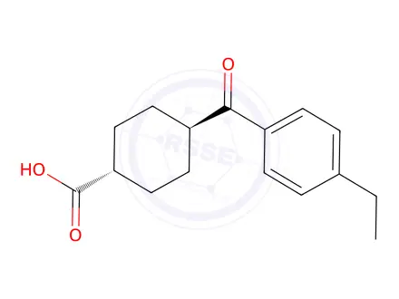 Chemical structure of trans-4-(4-Ethylbenzoyl)cyclohexane-1-carboxylic acid