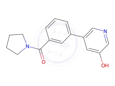 Chemical structure of (2-(5-Hydroxypyridin-3-yl)phenyl)(pyrrolidin-3-yl)methanone