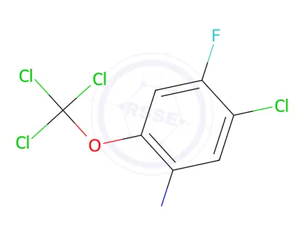 Chemical structure of 1-Chloro-2-fluoro-5-nitro-4-(trichloromethoxy)benzene 1417566-42-7