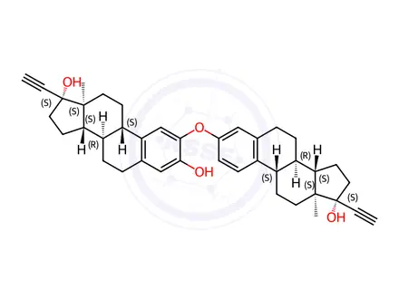 Chemical structure of Ethinyl Estradiol Dimer Impurity 2