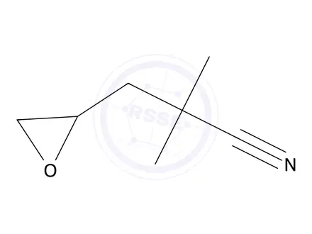 Chemical structure of 2,2-dimethyl-3-(oxiran-2-yl)propanenitrile