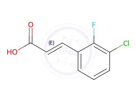 Chemical structure of (E)-3-(3-Chloro-2-fluorophenyl)acrylic acid
