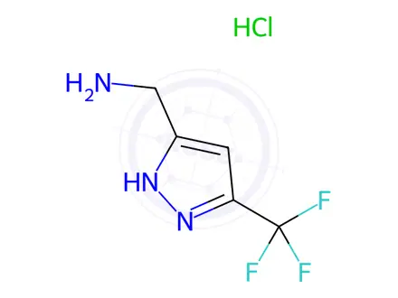Chemical structure of (5-(Trifluoromethyl)-1H-pyrazol-3-yl)methanamine hydrochloride