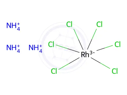 Chemical structure of Ammonium hexachlororhodate(III)