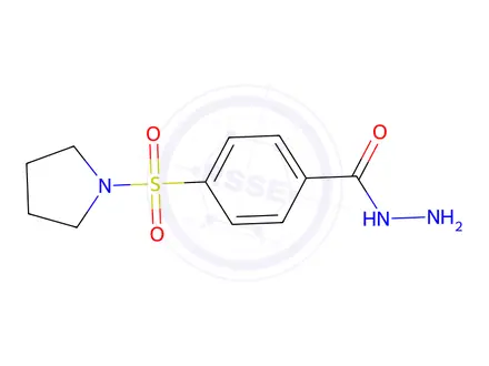 Chemical structure of 4-(pyrrolidin-1-ylsulfonyl)benzohydrazide