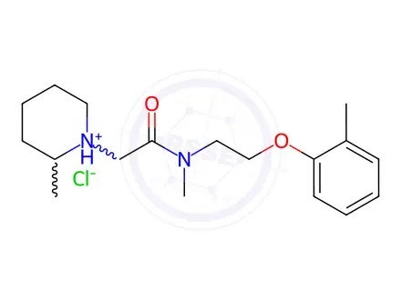 Chemical structure of N-METHYL-2-(2-METHYLPIPERIDINO)-N-(2-(o-TOLYLOXY)ETHYL)-ACETAMIDE HYDROCHLORIDE
