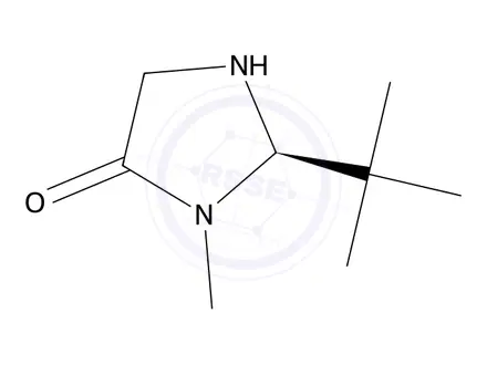 Chemical structure of (R)-2-(tert-Butyl)-3-methylimidazolidin-4-one
