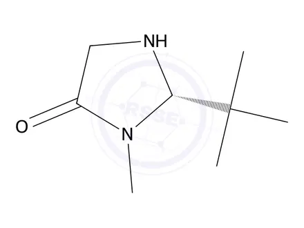 Chemical structure of (S)-2-(tert-Butyl)-3-methylimidazolidin-4-one