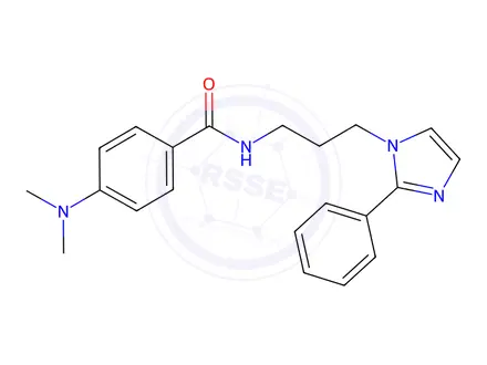 Chemical structure of 4-(Dimethylamino)-N-(3-(2-phenyl-1H-imidazol-1-yl)propyl)benzamide