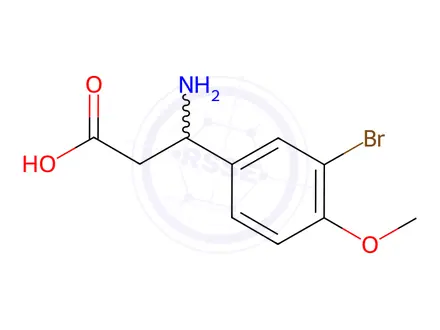 Chemical structure of 3-AMINO-3-(3-BROMO-4-METHOXY-PHENYL)-PROPIONIC ACID