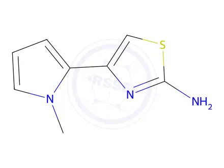 Chemical structure of 4-(1-methyl-1H-pyrrol-2-yl)-1,3-thiazol-2-amine