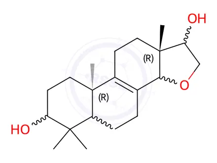 Chemical structure of ent-14,16-Epoxy-8-pimarene-3,15-diol
