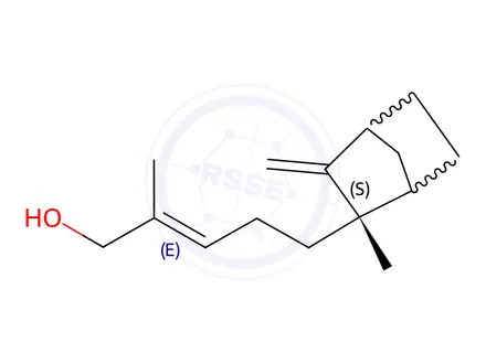 Chemical structure of Santalol