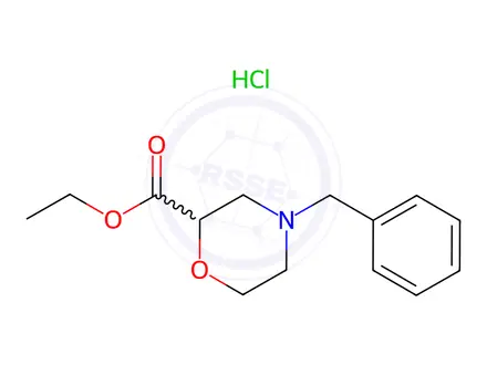 Chemical structure of Ethyl 4-Benzyl-2-morpholinecarboxylate Hydrochloride