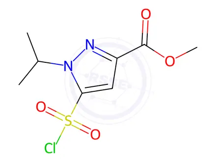 Chemical structure of Methyl 5-(chlorosulfonyl)-1-isopropyl-1h-pyrazole-3-carboxylate