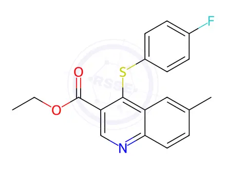 Chemical structure of Ethyl 4-[(4-fluorophenyl)sulfanyl]-6-methylquinoline-3-carboxylate