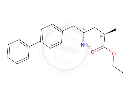 Chemical structure of (2R,4S)-ethyl 5-([1,1'-biphenyl]-4-yl)-4-amino-2-methylpentanoate