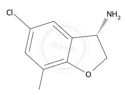 Chemical structure of (S)-5,7-Dichloro-2,3-dihydrobenzofuran-3-amine
