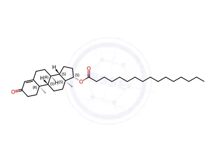 Chemical structure of Testosterone Palmitate