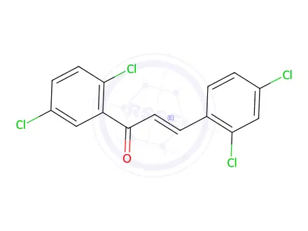 Chemical structure of (2E)-3-(2,4-Dichlorophenyl)-1-(2,5-dichlorophenyl)prop-2-en-1-one