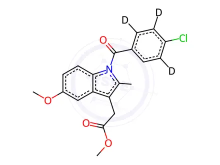 Chemical structure of Indomethacin-d4 Methyl Ester