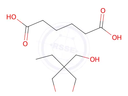Chemical structure of Hexanedioic acid, polymer with 2-ethyl-2-(hydroxymethyl)-1,3-propanediol
