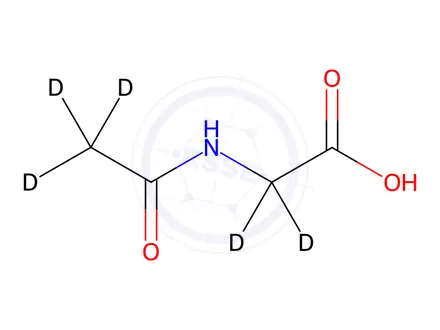 Chemical structure of N-Acetylglycine-[D5]