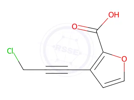 Chemical structure of 2-Furancarboxylic acid, 3-(3-chloro-1-propyn-1-yl)-