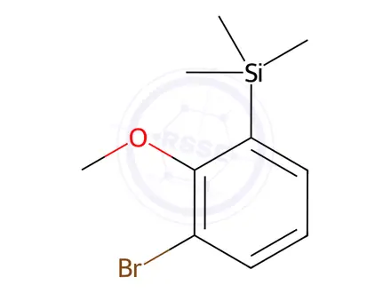 Chemical structure of Benzene, 1-bromo-2-methoxy-3-(trimethylsilyl)-