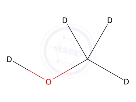 Chemical structure of Methanol-d4 with 0.03 v/v% TMS-0.6 ampule
