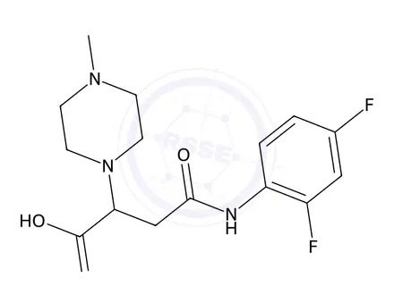 Chemical structure of 4-((2,4-Difluorophenyl)amino)-2-(4-methylpiperazin-1-yl)-4-oxobutanoic acid