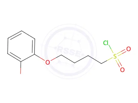 Chemical structure of 4-(2-methoxyphenoxy)butane-1-sulfonyl chloride