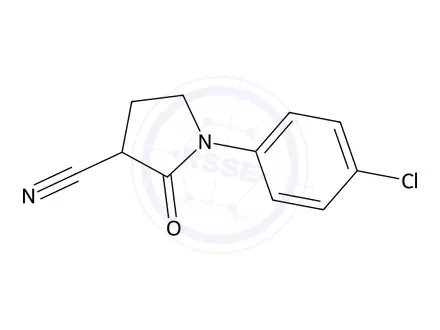 Chemical structure of 1-(4-Chlorophenyl)-2-oxopyrrolidine-3-carbonitrile