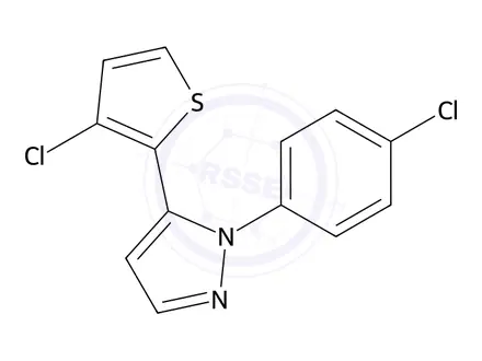 Chemical structure of 1-(4-Chlorophenyl)-5-(3-chlorothiophen-2-yl)-1H-pyrazole