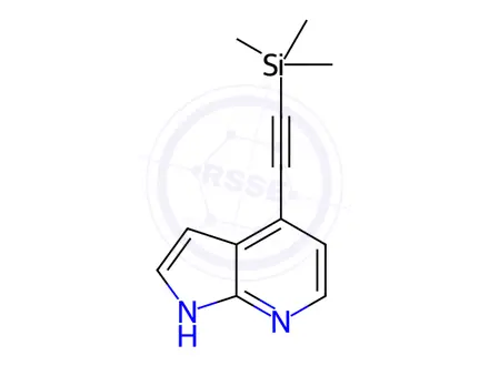 Chemical structure of 4-((Trimethylsilyl)ethynyl)-1H-pyrrolo[2,3-b]pyridine
