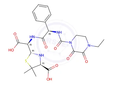 Chemical structure of Piperacillin Impurity B(EP),Piperacillin penicilloic acids.