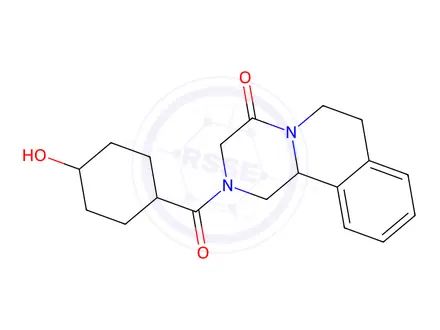 Chemical structure of Trans-Hydroxy Praziquantel