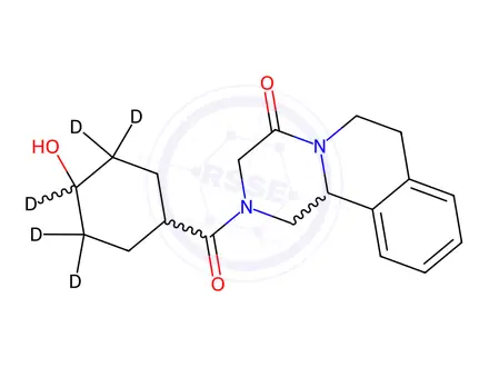 Chemical structure of cis-Hydroxy Praziquantel-d5