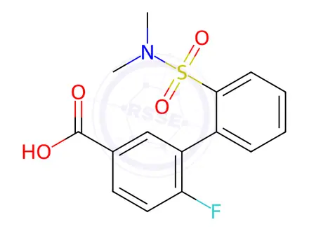 Chemical structure of 3-(2-N,N-Dimethylsulfamoylphenyl)-4-fluorobenzoic acid