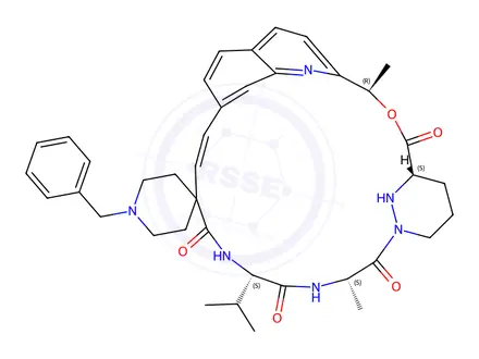 Chemical structure of Macrocyclic Peptide flaviviridae Viruses InhibitorDISCONTINUED