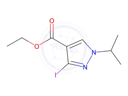 Chemical structure of ethyl 3-iodo-1-isopropyl-1H-pyrazole-4-carboxylate