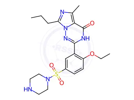 Chemical structure of N-Desethyl Vardenafil Impurity