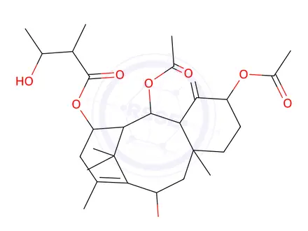 Chemical structure of 10-Deacetylyunnanxane