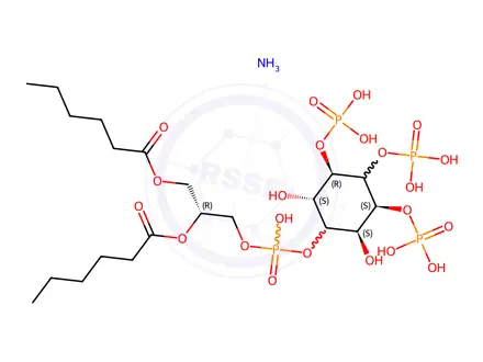 Chemical structure of 06:0 PI(3,4,5)P3